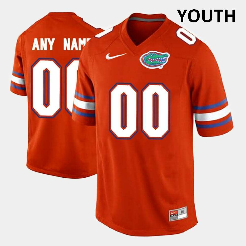 Youth NCAA Florida Gators Customize #00 Stitched Authentic Nike Orange Limited College Football Jersey OOE5765CT